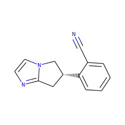 N#Cc1ccccc1[C@@H]1Cc2nccn2C1 ZINC000040394468