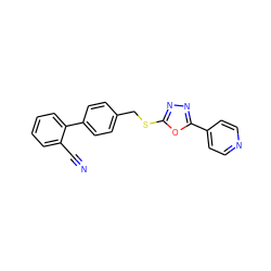 N#Cc1ccccc1-c1ccc(CSc2nnc(-c3ccncc3)o2)cc1 ZINC000022415464