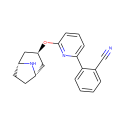 N#Cc1ccccc1-c1cccc(O[C@H]2C[C@@H]3CC[C@H](C2)N3)n1 ZINC000101387233