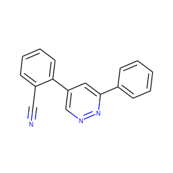 N#Cc1ccccc1-c1cnnc(-c2ccccc2)c1 ZINC000013673494