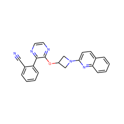 N#Cc1ccccc1-c1nccnc1OC1CN(c2ccc3ccccc3n2)C1 ZINC000096168798