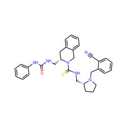 N#Cc1ccccc1CN1CCC[C@@H]1CNC(=S)N1Cc2ccccc2C[C@H]1CNC(=O)Nc1ccccc1 ZINC000029336774