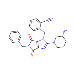 N#Cc1ccccc1Cn1c(N2CCC[C@@H](N)C2)nc2c1C(=O)N(Cc1ccccc1)C2=O ZINC000014953917