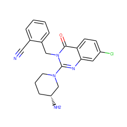 N#Cc1ccccc1Cn1c(N2CCC[C@@H](N)C2)nc2cc(Cl)ccc2c1=O ZINC000014961064