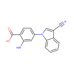 N#Cc1cn(-c2ccc(C(=O)O)c(N)c2)c2ccccc12 ZINC000113276725