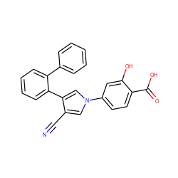 N#Cc1cn(-c2ccc(C(=O)O)c(O)c2)cc1-c1ccccc1-c1ccccc1 ZINC000200838181