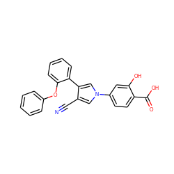 N#Cc1cn(-c2ccc(C(=O)O)c(O)c2)cc1-c1ccccc1Oc1ccccc1 ZINC000200847081