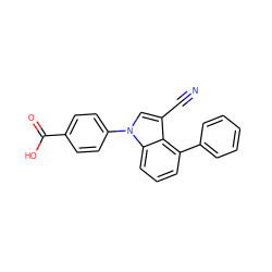 N#Cc1cn(-c2ccc(C(=O)O)cc2)c2cccc(-c3ccccc3)c12 ZINC000202401781