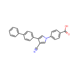 N#Cc1cn(-c2ccc(C(=O)O)cc2)cc1-c1ccc(-c2ccccc2)cc1 ZINC000200836458