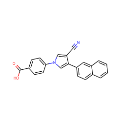 N#Cc1cn(-c2ccc(C(=O)O)cc2)cc1-c1ccc2ccccc2c1 ZINC000200848566