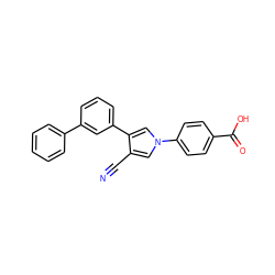 N#Cc1cn(-c2ccc(C(=O)O)cc2)cc1-c1cccc(-c2ccccc2)c1 ZINC000200840030