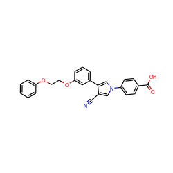 N#Cc1cn(-c2ccc(C(=O)O)cc2)cc1-c1cccc(OCCOc2ccccc2)c1 ZINC000200829094