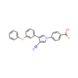 N#Cc1cn(-c2ccc(C(=O)O)cc2)cc1-c1cccc(Oc2ccccc2)c1 ZINC000200828943