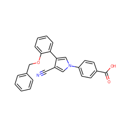 N#Cc1cn(-c2ccc(C(=O)O)cc2)cc1-c1ccccc1OCc1ccccc1 ZINC000200823680