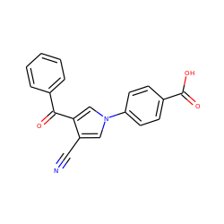 N#Cc1cn(-c2ccc(C(=O)O)cc2)cc1C(=O)c1ccccc1 ZINC000200821473