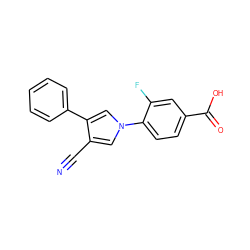 N#Cc1cn(-c2ccc(C(=O)O)cc2F)cc1-c1ccccc1 ZINC000200843087