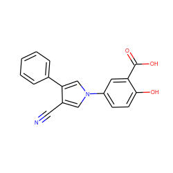 N#Cc1cn(-c2ccc(O)c(C(=O)O)c2)cc1-c1ccccc1 ZINC000147119267