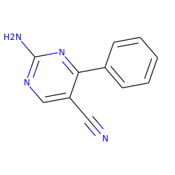 N#Cc1cnc(N)nc1-c1ccccc1 ZINC000000129223