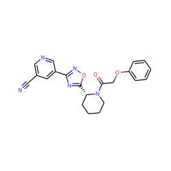 N#Cc1cncc(-c2noc([C@H]3CCCCN3C(=O)COc3ccccc3)n2)c1 ZINC000144110181