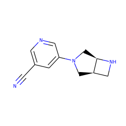 N#Cc1cncc(N2C[C@@H]3CN[C@@H]3C2)c1 ZINC000028866017