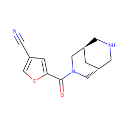 N#Cc1coc(C(=O)N2C[C@H]3CNC[C@@H](C3)C2)c1 ZINC000101570687