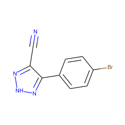 N#Cc1n[nH]nc1-c1ccc(Br)cc1 ZINC000006448351