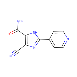 N#Cc1nc(-c2ccncc2)[nH]c1C(N)=O ZINC000075622414