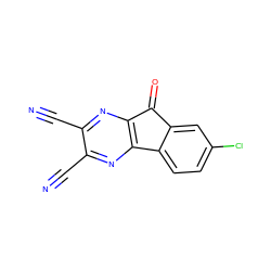 N#Cc1nc2c(nc1C#N)-c1ccc(Cl)cc1C2=O ZINC000034984987