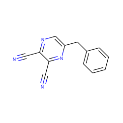 N#Cc1ncc(Cc2ccccc2)nc1C#N ZINC000000337890