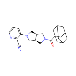 N#Cc1ncccc1N1C[C@H]2CN(C(=O)C34CC5CC(CC(C5)C3)C4)C[C@H]2C1 ZINC000096283272