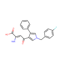 N/C(=C\C(=O)c1cn(Cc2ccc(F)cc2)cc1-c1ccccc1)C(=O)O ZINC000299856914