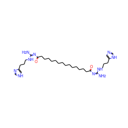 N/C(=N/C(=O)CCCCCCCCCCCCCCC(=O)/N=C(/N)NCCCc1cnc[nH]1)NCCCc1c[nH]cn1 ZINC000095555738