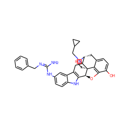 N/C(=N/Cc1ccccc1)Nc1ccc2[nH]c3c(c2c1)C[C@@]1(O)[C@H]2Cc4ccc(O)c5c4[C@@]1(CCN2CC1CC1)[C@H]3O5 ZINC000027633499