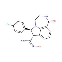 N/C(=N/O)[C@H]1c2cccc3c2N(CCNC3=O)[C@@H]1c1ccc(F)cc1 ZINC000028456955