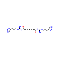 N/C(=N\C(=O)CCCCCCC(=O)/N=C(\N)NCCCc1cnc[nH]1)NCCCc1c[nH]cn1 ZINC000095554969