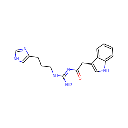 N/C(=N\C(=O)Cc1c[nH]c2ccccc12)NCCCc1c[nH]cn1 ZINC000040914231