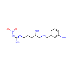 N/C(=N\CCC[C@H](N)CNCc1cccc(N)c1)N[N+](=O)[O-] ZINC000013517964