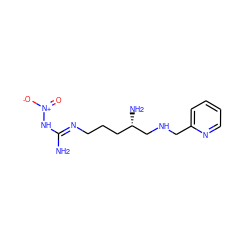 N/C(=N\CCC[C@H](N)CNCc1ccccn1)N[N+](=O)[O-] ZINC000013517997