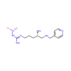 N/C(=N\CCC[C@H](N)CNCc1ccncc1)N[N+](=O)[O-] ZINC000013518003