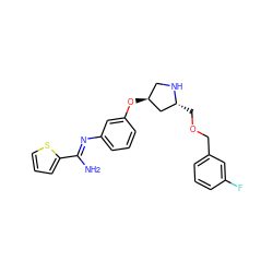 N/C(=N\c1cccc(O[C@H]2CN[C@H](COCc3cccc(F)c3)C2)c1)c1cccs1 ZINC000222958032