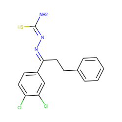 N/C(S)=N/N=C(\CCc1ccccc1)c1ccc(Cl)c(Cl)c1 ZINC000028353063