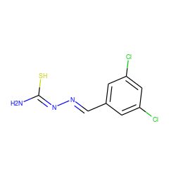 N/C(S)=N/N=C/c1cc(Cl)cc(Cl)c1 ZINC000001701550