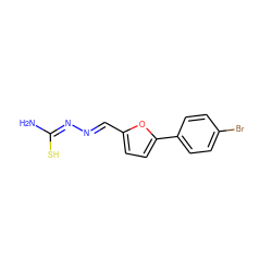 N/C(S)=N/N=C/c1ccc(-c2ccc(Br)cc2)o1 ZINC000000127708