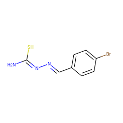 N/C(S)=N/N=C/c1ccc(Br)cc1 ZINC000005257527