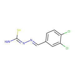 N/C(S)=N/N=C/c1ccc(Cl)c(Cl)c1 ZINC000000171938