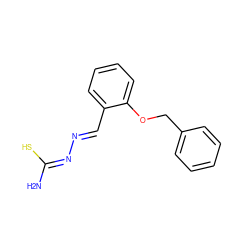 N/C(S)=N/N=C/c1ccccc1OCc1ccccc1 ZINC000008684265