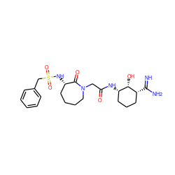 N=C(N)[C@@H]1CCC[C@H](NC(=O)CN2CCCC[C@H](NS(=O)(=O)Cc3ccccc3)C2=O)[C@@H]1O ZINC000027519917