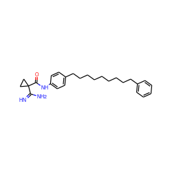 N=C(N)C1(C(=O)Nc2ccc(CCCCCCCCCc3ccccc3)cc2)CC1 ZINC000071294876