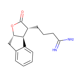 N=C(N)CCC[C@H]1C(=O)O[C@H]2Cc3ccccc3[C@@H]21 ZINC000027436123