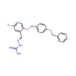 N=C(N)N/N=C/c1cc(Br)ccc1OCc1ccc(OCc2ccccc2)cc1 ZINC000028888654